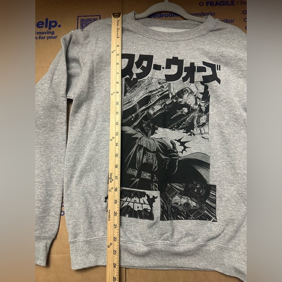 Star Wars Gray Crewneck & brand new White T-shirt bundle. Size S & M Men - Picture 3 of 7